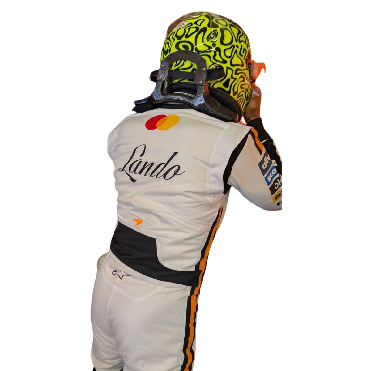 Lando Norris F1 Race McLaren Monaco GP Grand Prix Suit Close-Up View