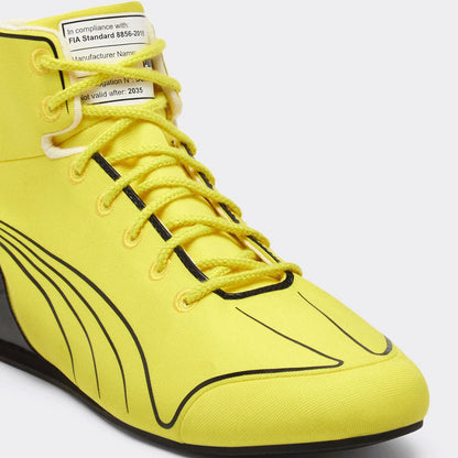 yellow fan footwear from the 2026 British Grand Prix, with neat stitching and a sleek racing shape. A sporty finish for a cosplay outfit or a circuit visit.