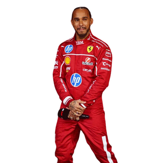 Lewis Hamilton F1 Race Ferrari Grand Prix Suit Close View