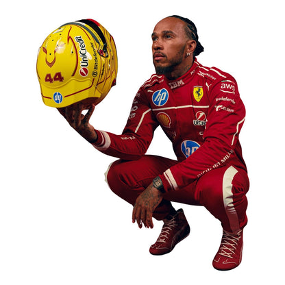 Lewis Hamilton F1 Race Ferrari Motorsport Suit Action Shot