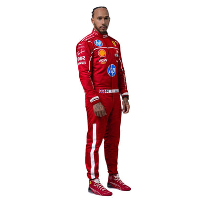 Lewis Hamilton F1 Race Ferrari Motorsport Suit Front View