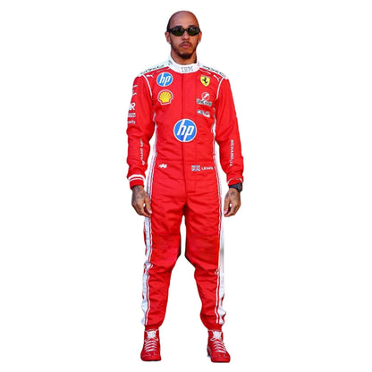 Lewis Hamilton F1 Race Replica Ferrari Grand Prix Suit Front View