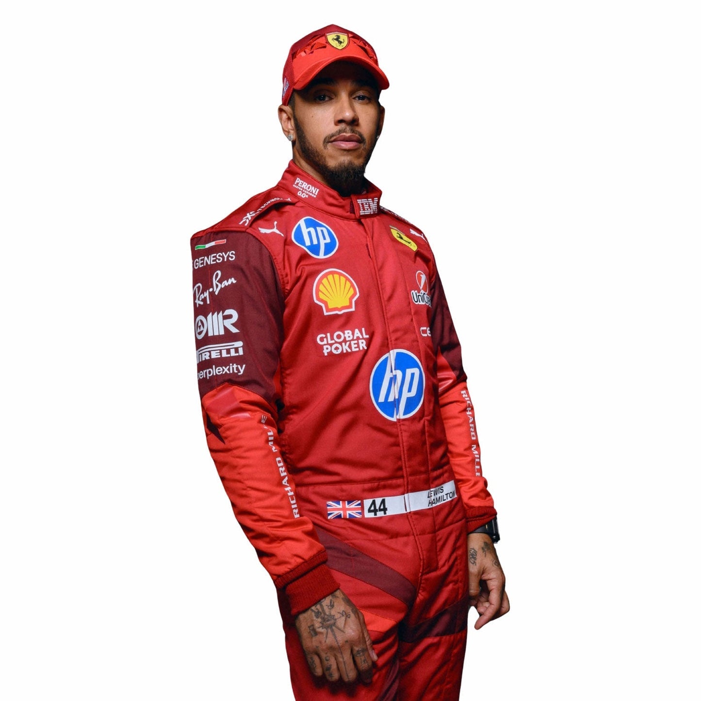 Lewis Hamilton F1 Race Ferrari Las Vegas GP Grand Prix Suit Detail View
