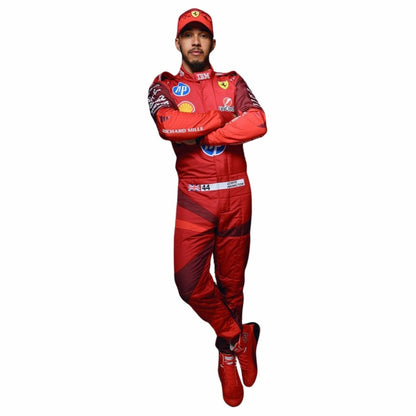 Lewis Hamilton F1 Race Ferrari Las Vegas GP Driver Suit Front View
