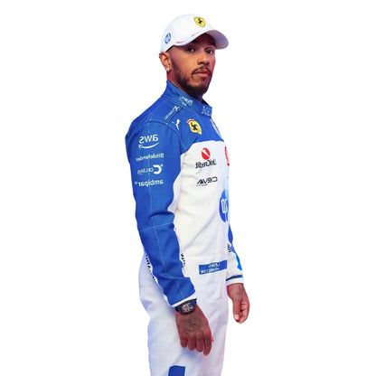 Lewis Hamilton F1 Race Ferrari Miami GP Grand Prix Suit Front View