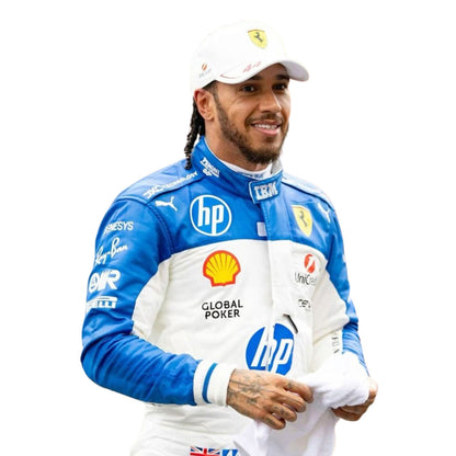 Lewis Hamilton F1 Race Ferrari Miami GP Grand Prix Suit Detail View