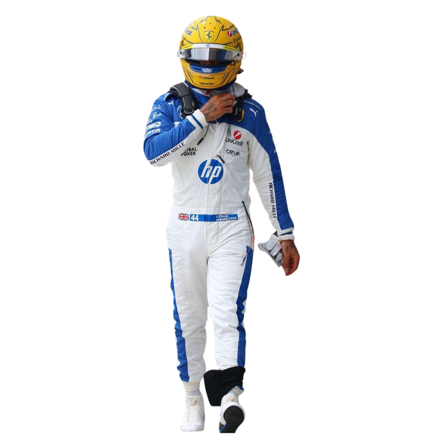 Lewis Hamilton F1 Race Ferrari Miami GP Motorsport Suit Full View