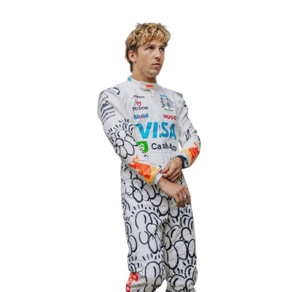 Liam Lawson F1 Race Replica VCARB British GP Motorsport Suit Back View