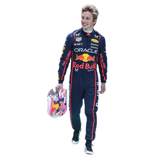Liam Lawson F1 Race Red Bull Grand Prix Suit Front View