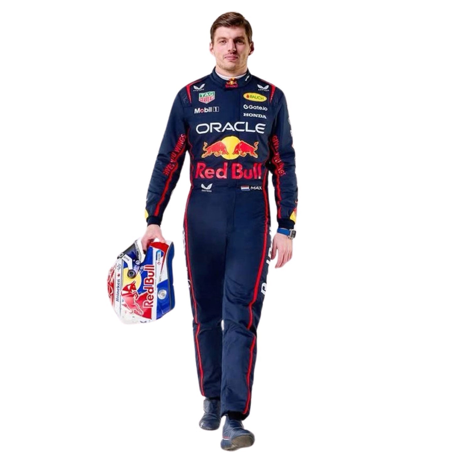 Max Verstappen F1 Race Replica Red Bull Driver Suit Full View