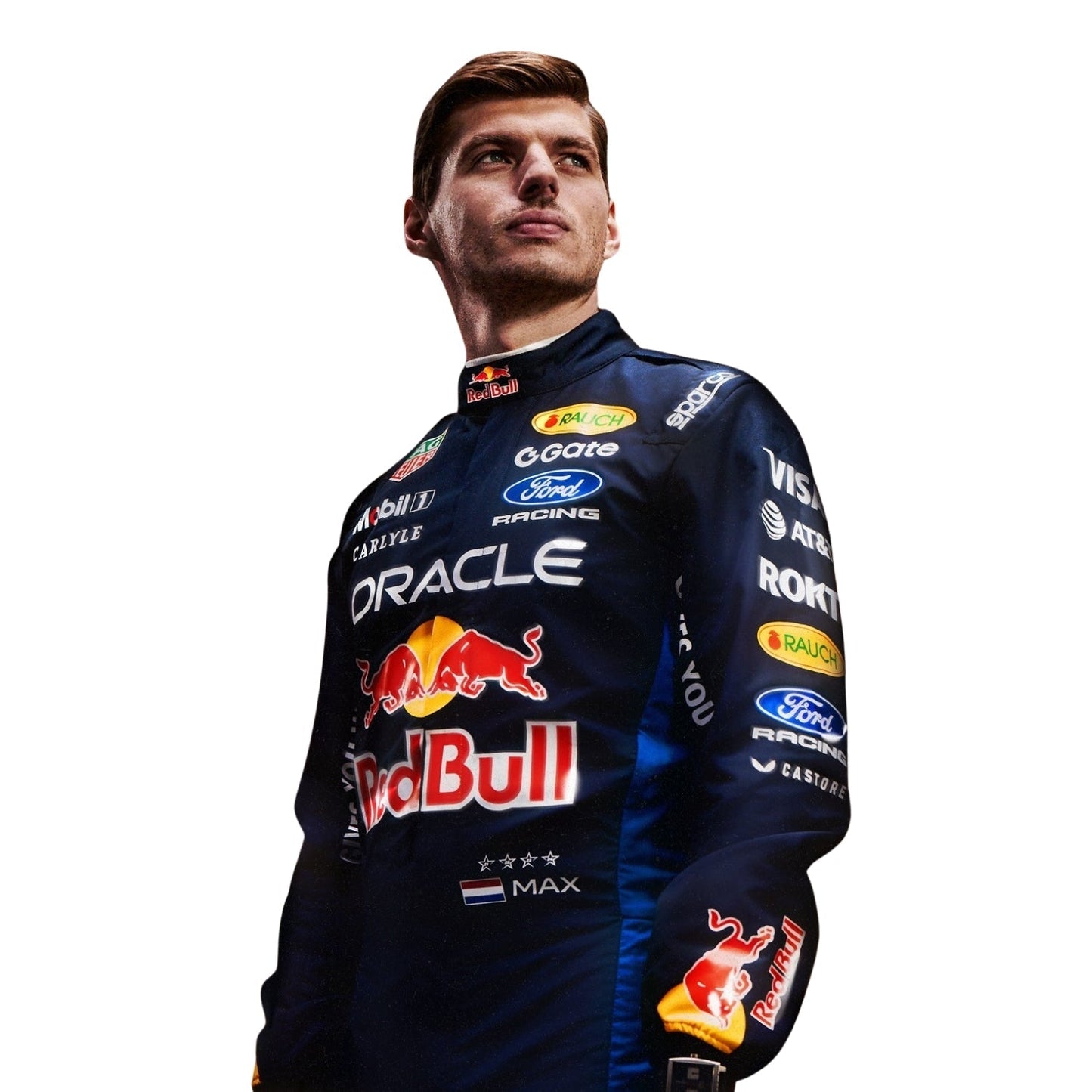 Max Verstappen F1 Race Replica Red Bull Driver Suit Full View