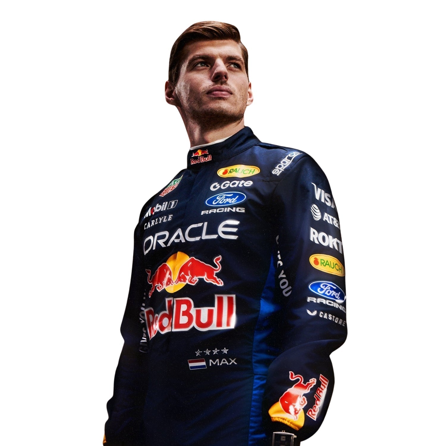 Max Verstappen F1 Race Replica Red Bull Driver Suit Full View