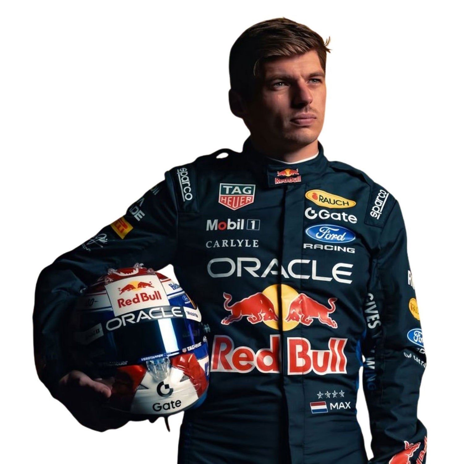 Max Verstappen F1 Race Replica Red Bull Motorsport Suit Action Shot