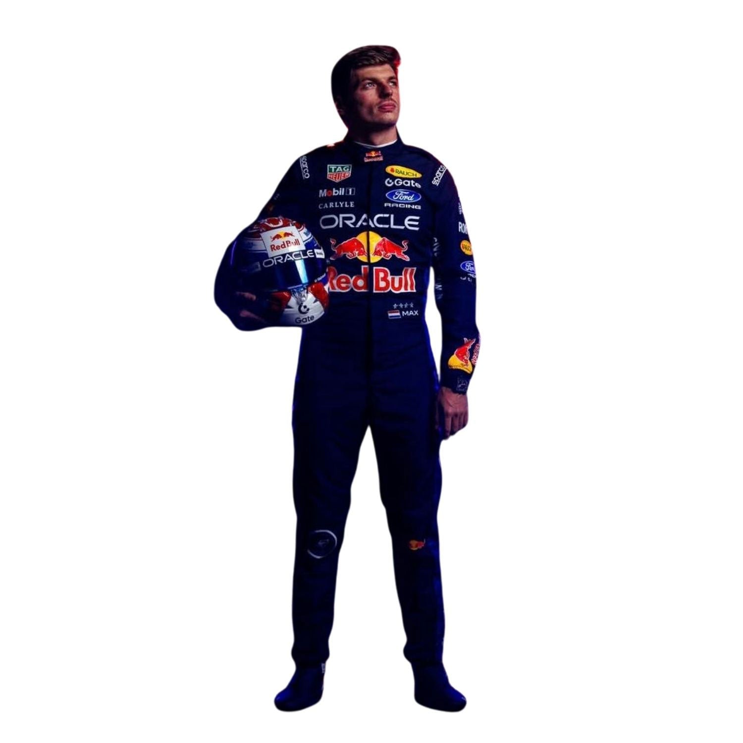 Max Verstappen F1 Race Replica Red Bull Driver Suit Close-Up View