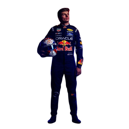 Max Verstappen F1 Race Replica Red Bull Driver Suit Close-Up View