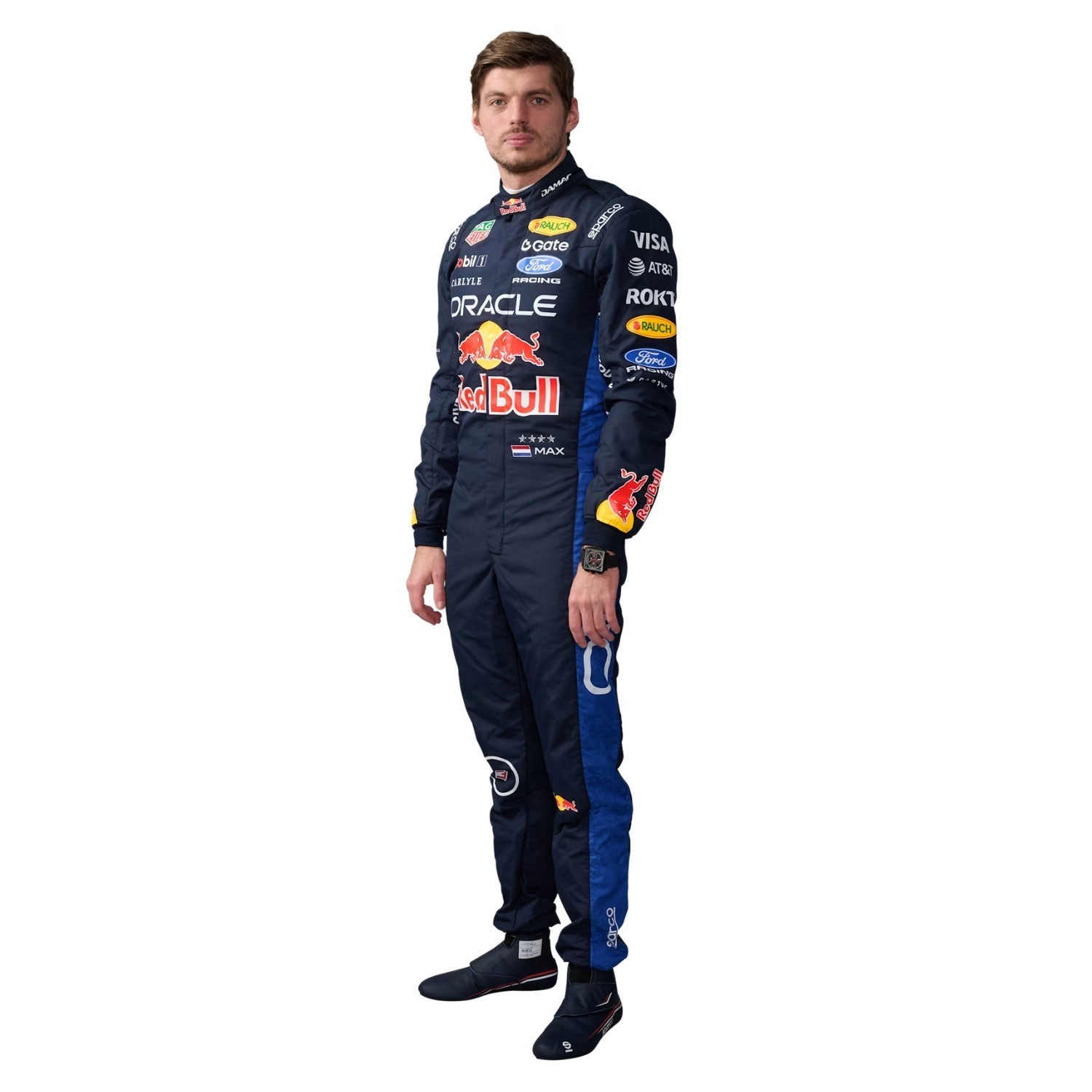 Max Verstappen F1 Race Replica Red Bull Grand Prix Suit Back View
