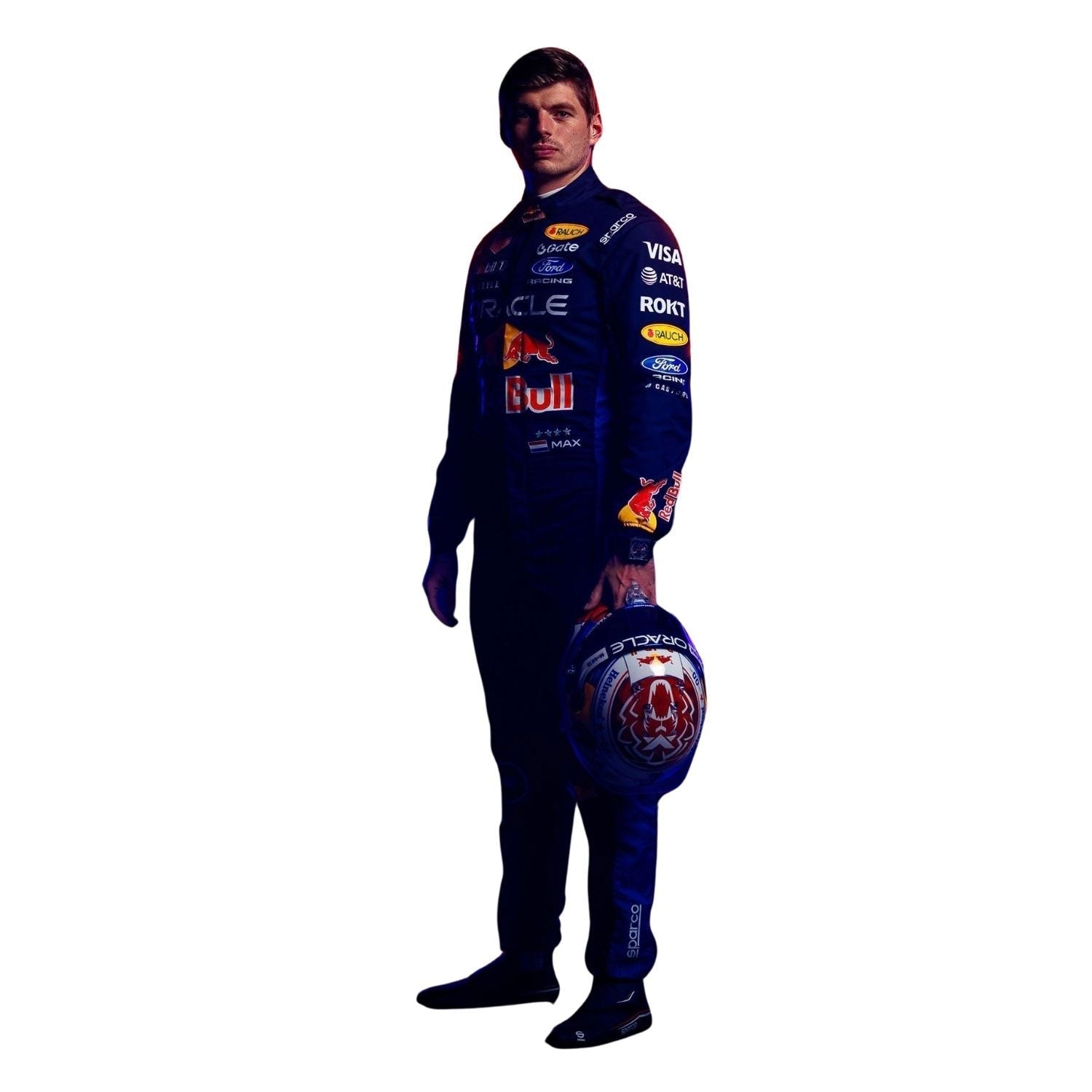 Max Verstappen F1 Race Replica Red Bull Grand Prix Suit Fit View