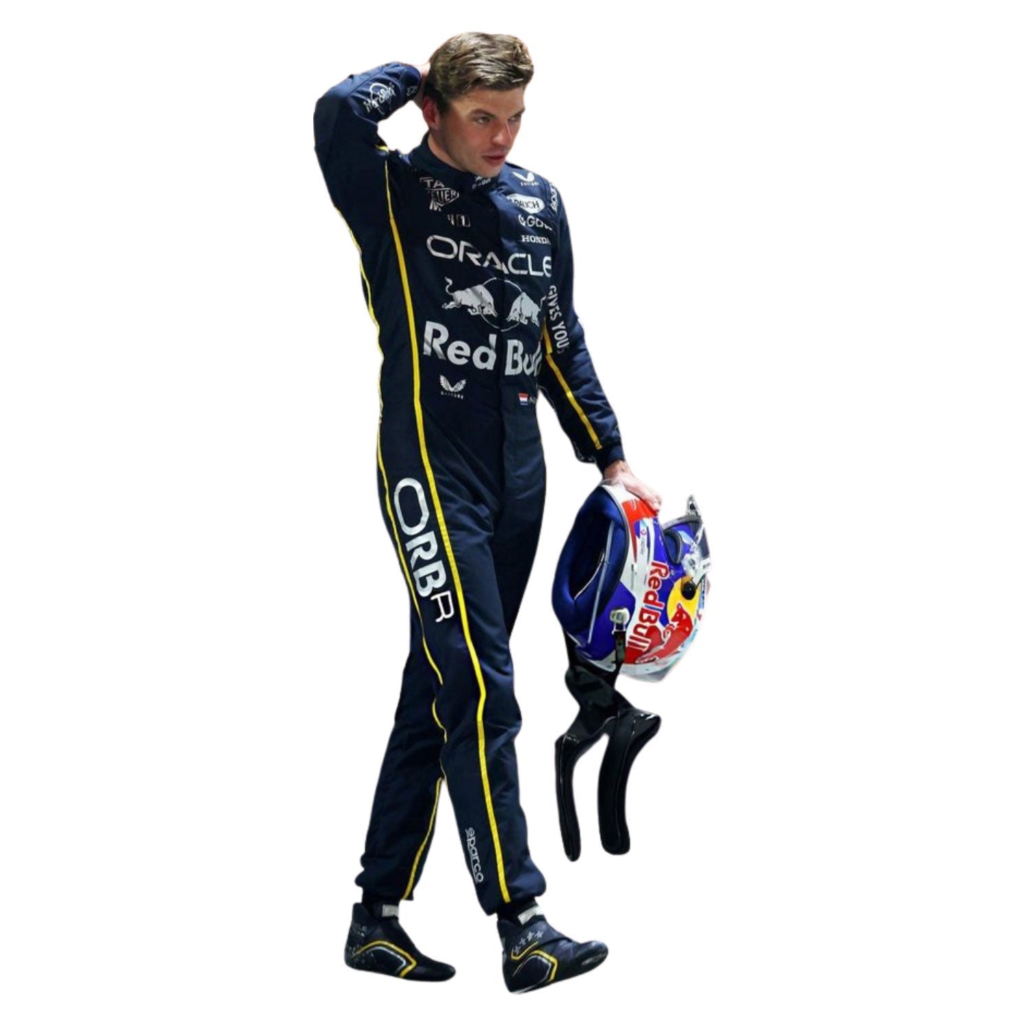 Max Verstappen F1 Race Replica Red Bull Las Vegas GP Motorsport Suit Back View