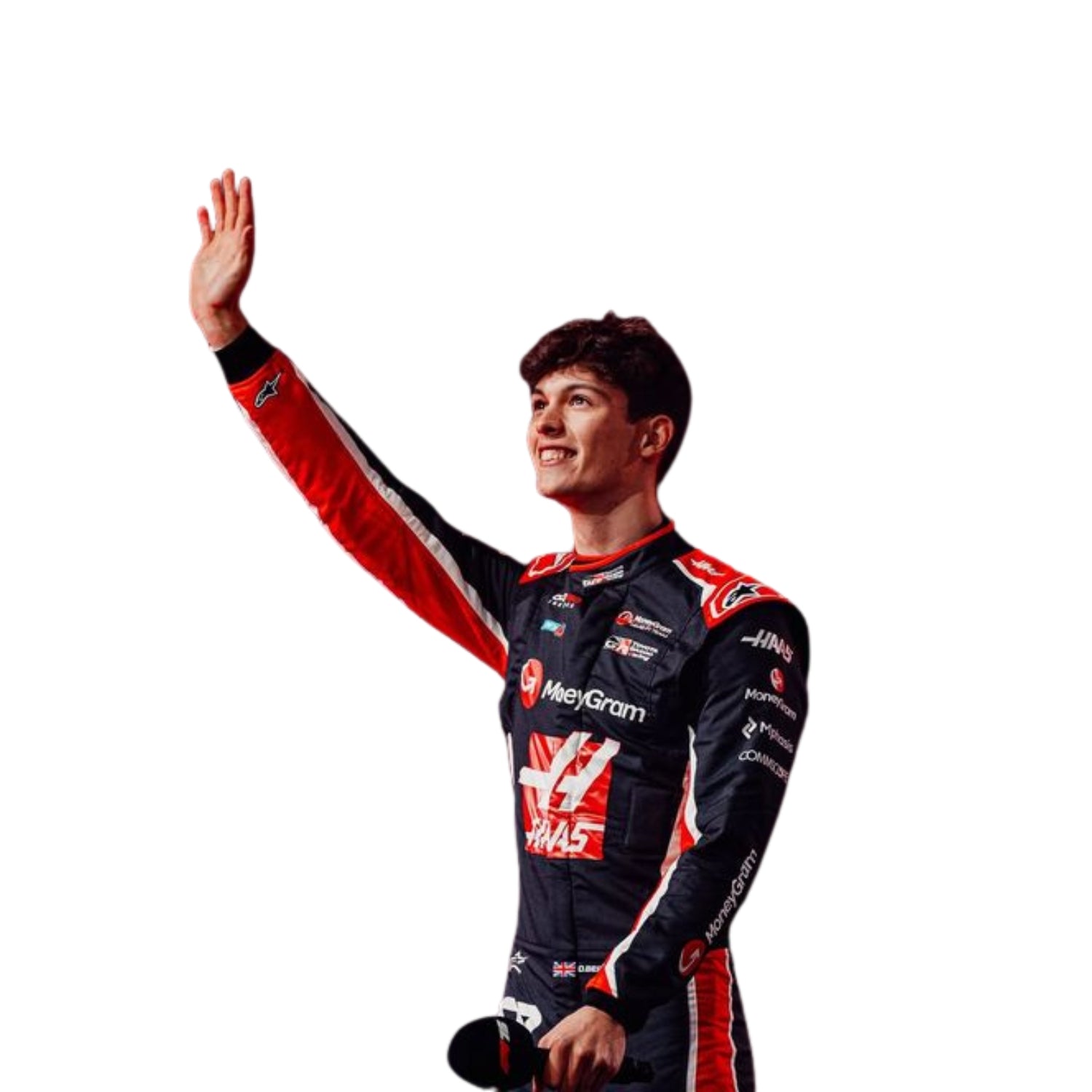 Oliver Bearman F1 Race Haas Motorsport Suit Back View