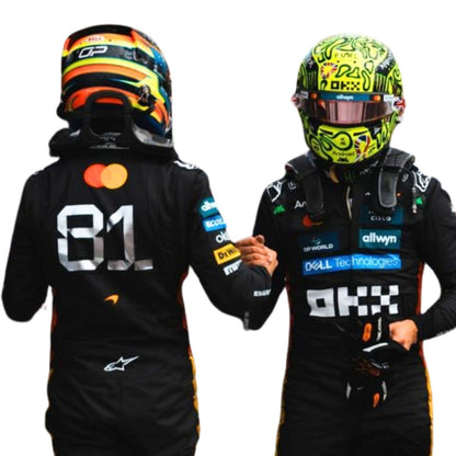 Oscar Piastri F1 Race McLaren Silverstone British GP Grand Prix Suit Back View