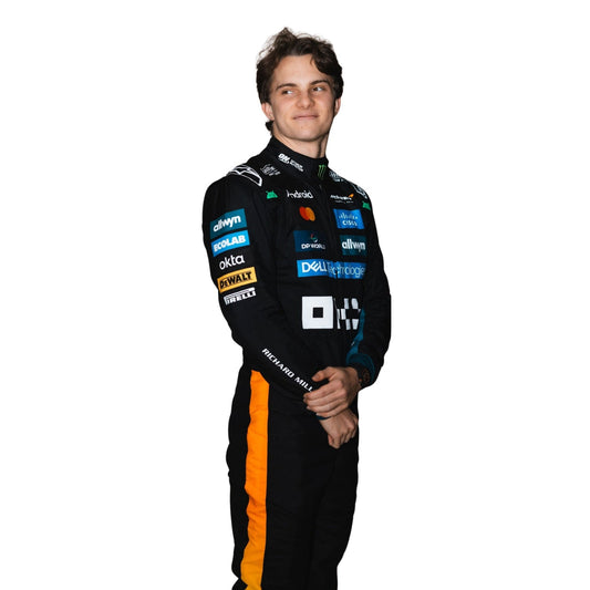 Oscar Piastri F1 Race Replica McLaren Abu Dhabi GP Driver Suit Close View