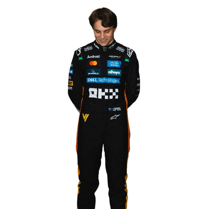 Oscar Piastri F1 Race Replica McLaren Abu Dhabi GP Driver Suit Front View
