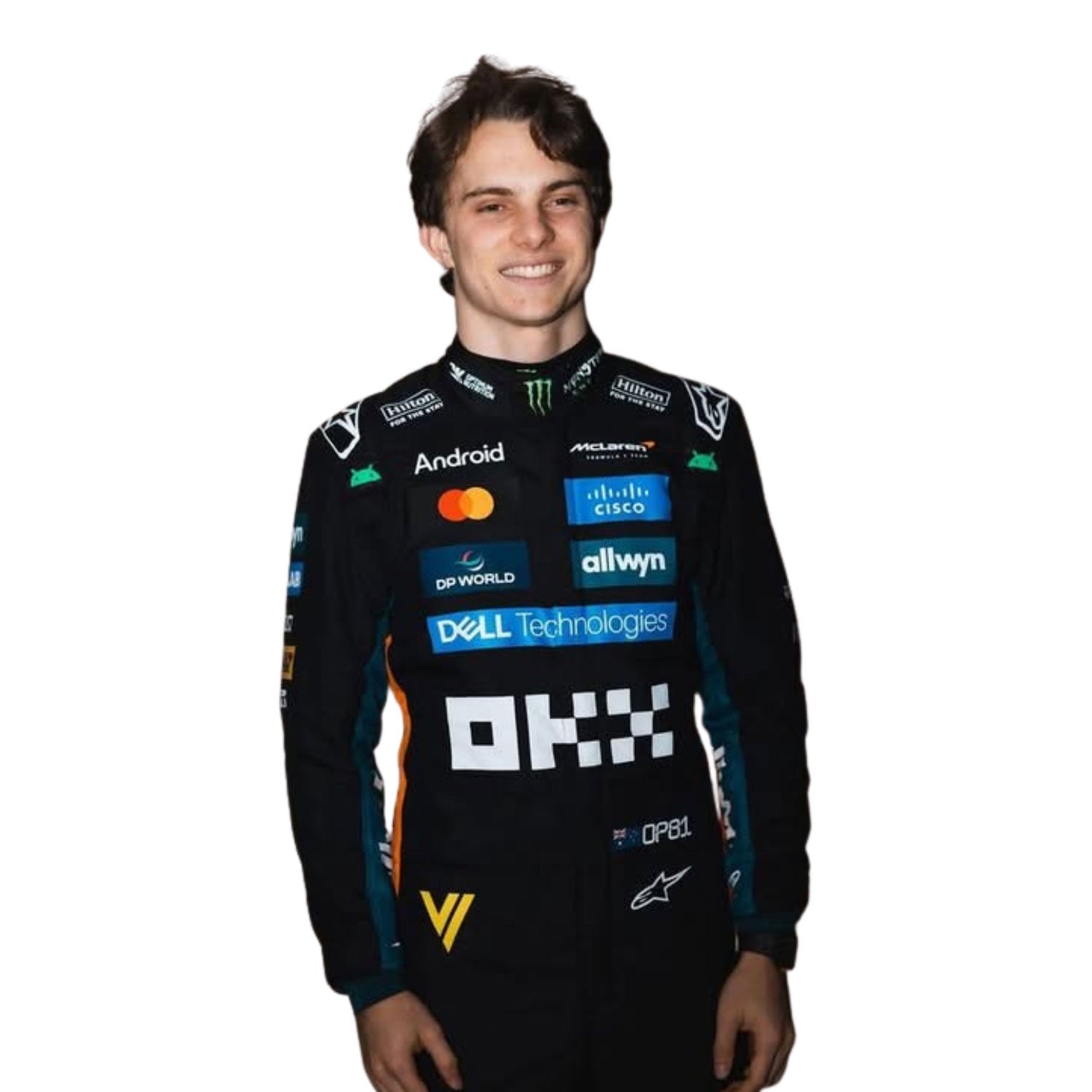 Oscar Piastri F1 Race Replica McLaren Abu Dhabi GP Motorsport Suit Full View