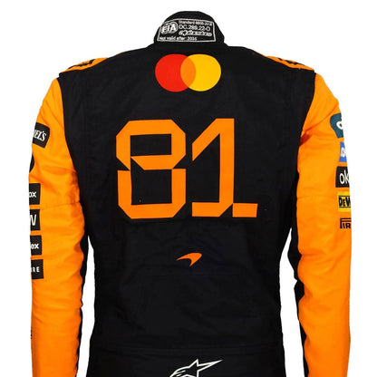 Oscar Piastri F1 Race Replica McLaren Grand Prix Suit Close-Up View