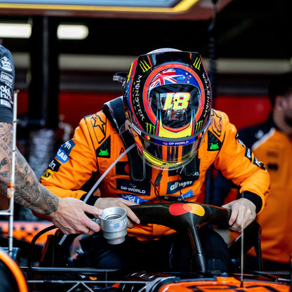 Oscar Piastri F1 Race Replica McLaren Motorsport Suit Studio Shot