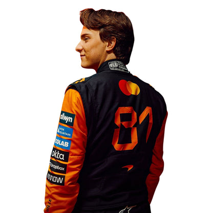 Oscar Piastri F1 Race Replica McLaren Motorsport Suit Close View