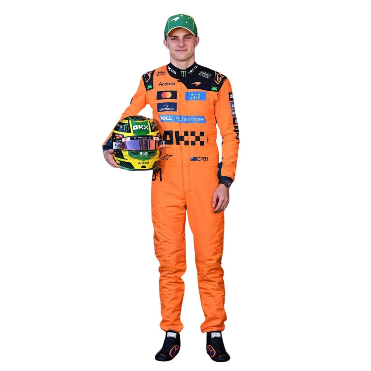 Oscar Piastri F1 Race Replica McLaren Motorsport Suit Front View