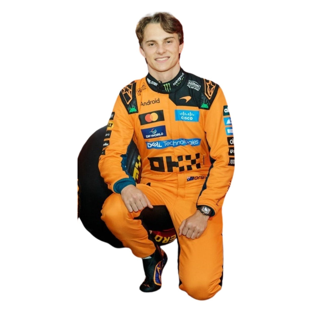 Oscar Piastri F1 Race Replica McLaren Motorsport Suit Front View