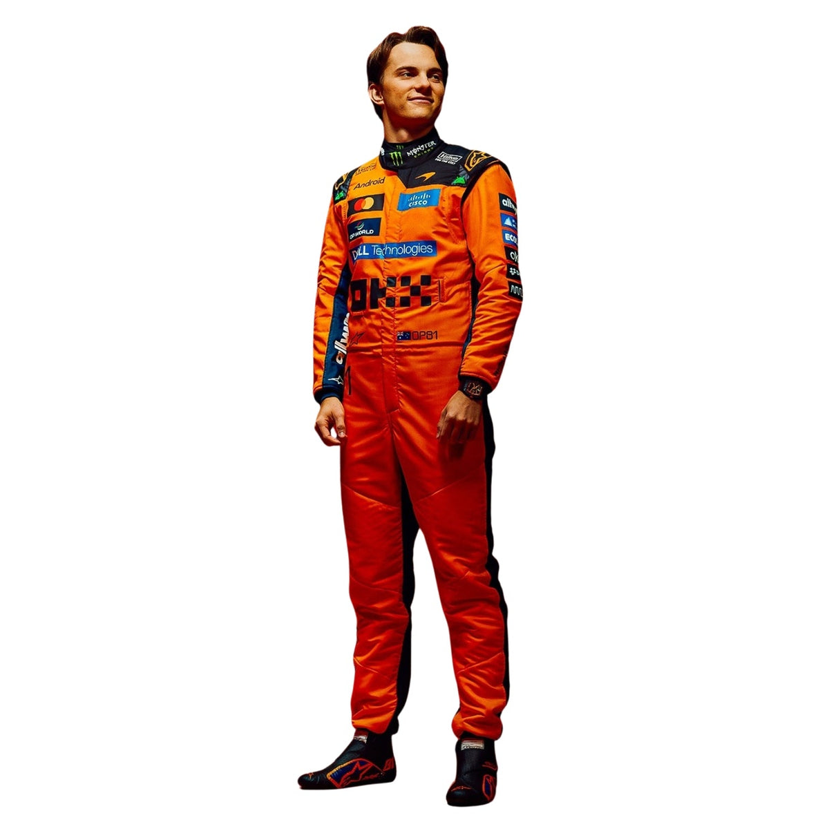 Oscar Piastri F1 Race Replica McLaren Motorsport Suit Left View