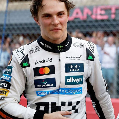 Oscar Piastri F1 Race Replica McLaren Monaco GP Motorsport Suit Close-Up View
