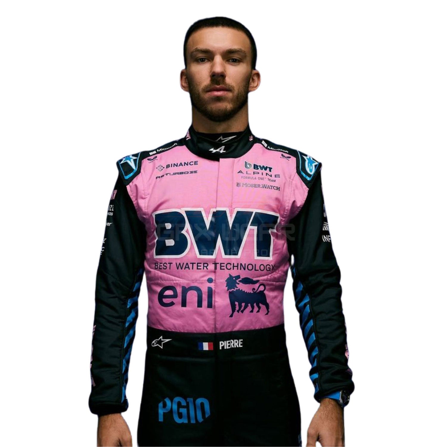 Pierre Gasly F1 Race Replica Alpine Motorsport Suit Back View