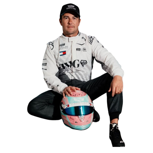 Sergio Perez F1 Race Replica Cadillac Miami GP Grand Prix Suit close View