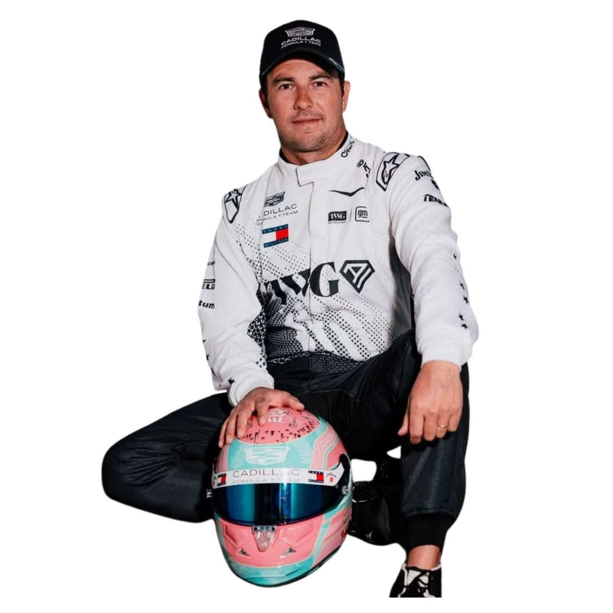 Sergio Perez F1 Race Replica Cadillac Miami GP Grand Prix Suit close View