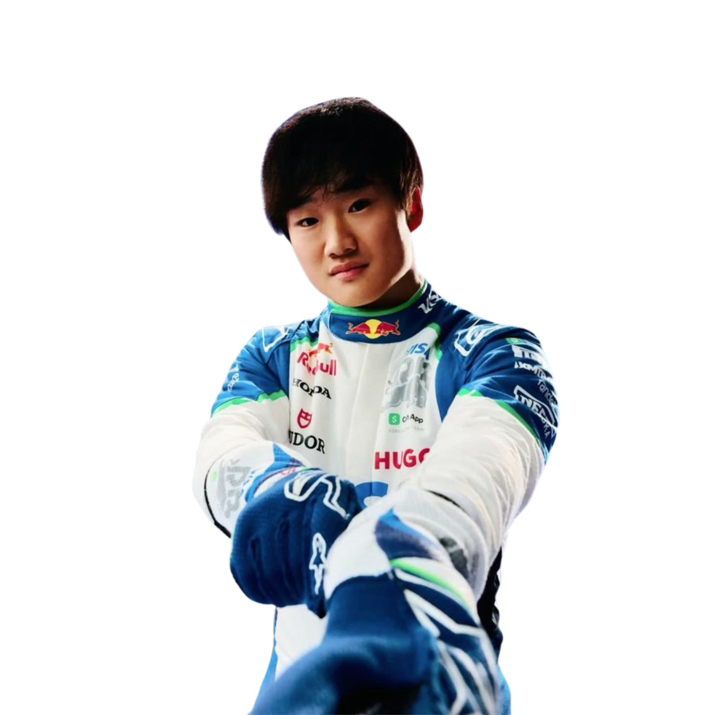 Yuki Tsunoda F1 Race VCARB Motorsport Suit Back View