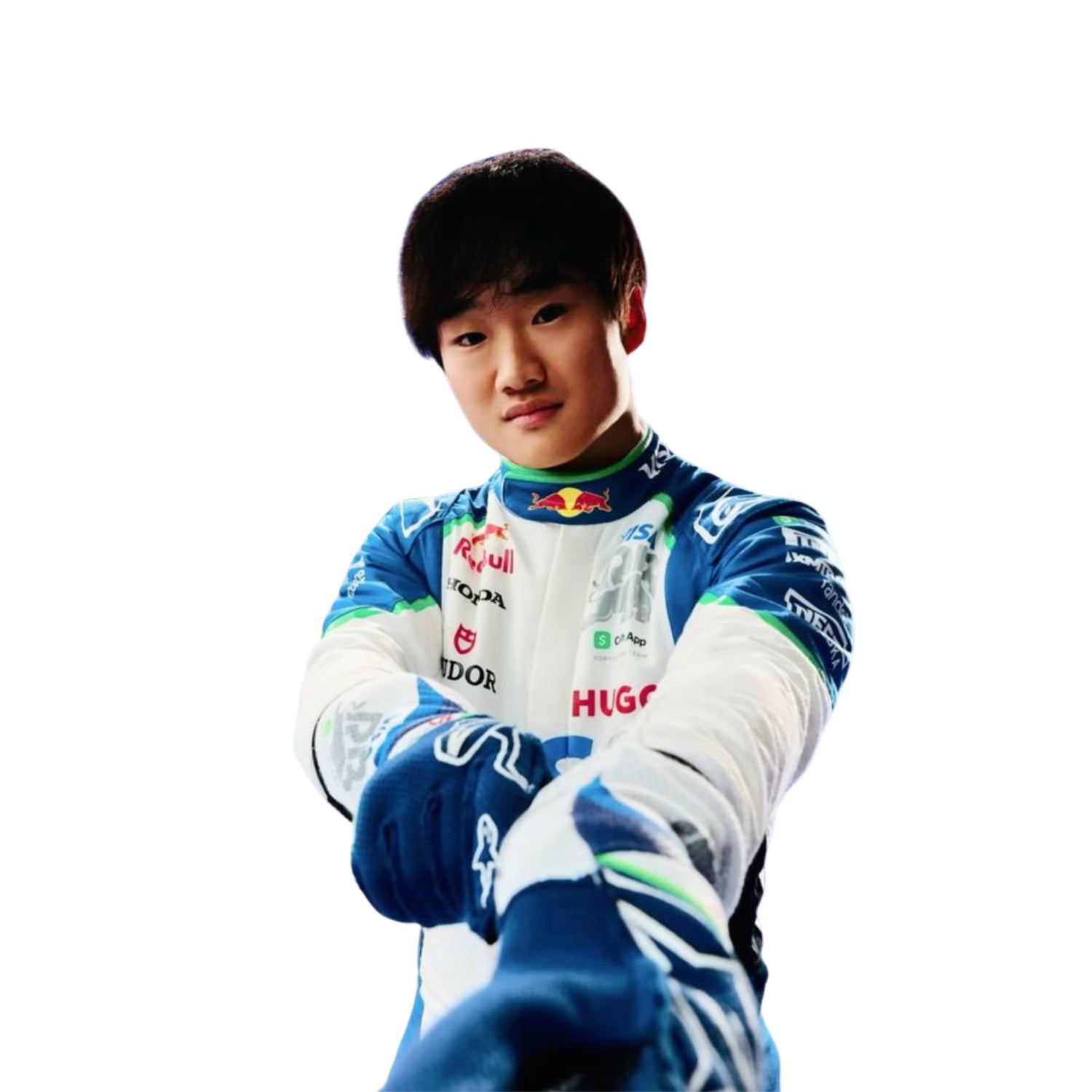 Yuki Tsunoda F1 Race VCARB Motorsport Suit Back View
