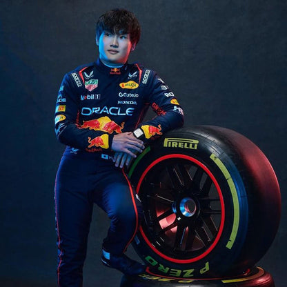 Yuki Tsunoda F1 Race Replica Red Bull Grand Prix Suit Close View