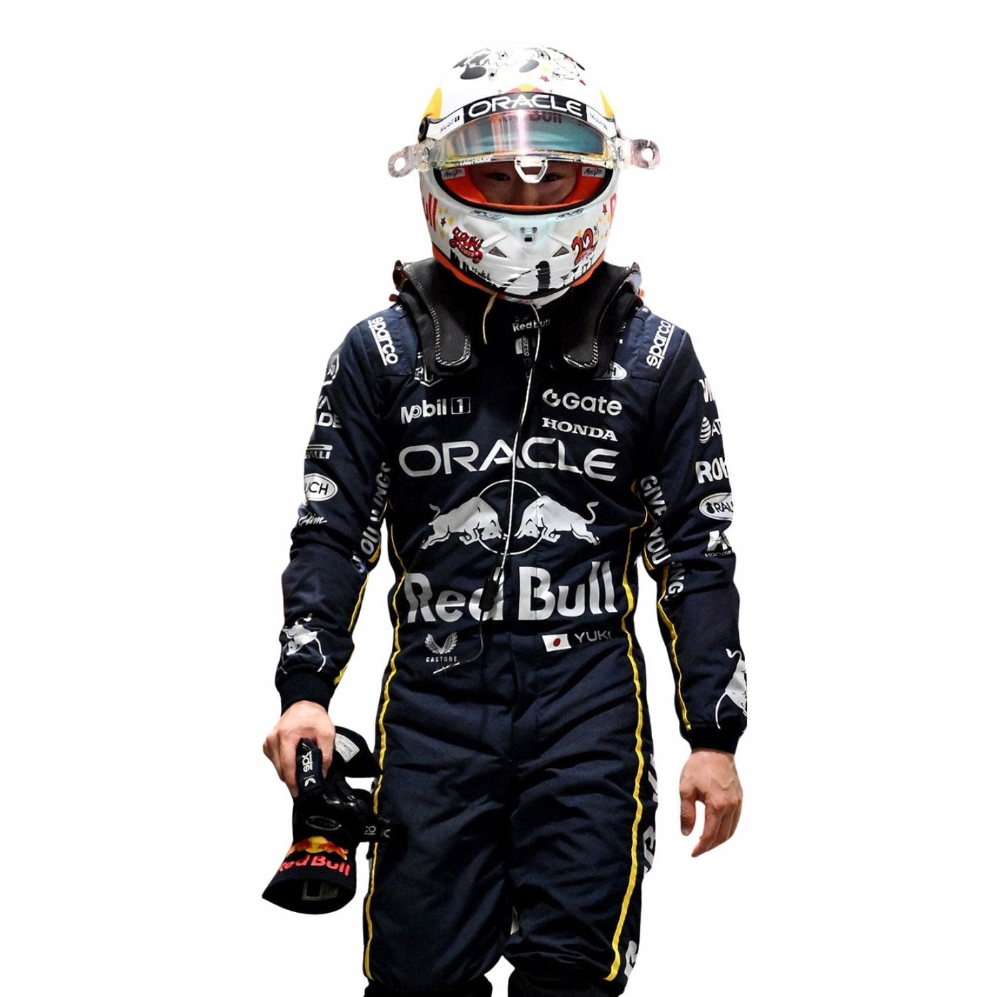Yuki Tsunoda F1 Race Red Bull Las Vegas GP Motorsport Suit Action Shot