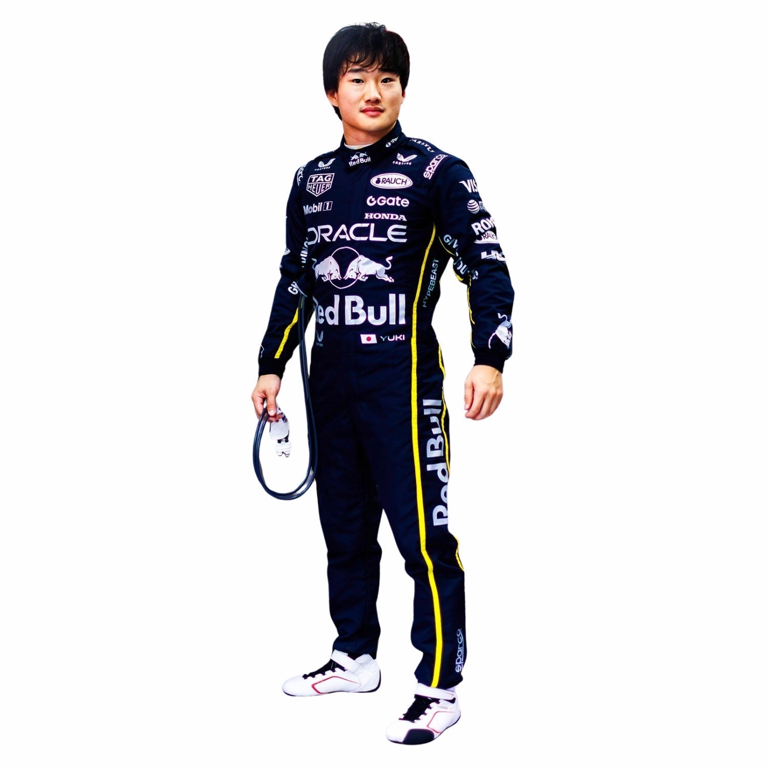Yuki Tsunoda F1 Race Red Bull Las Vegas GP Grand Prix Suit Front View